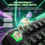 ATTACK SHARK X87 ULTRA Wireless Mechanical Keyboard With 8K Wireless Receiver Shadow Jade - Image 3