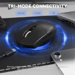 ATTACK SHARK G3 PRO Tri-mode Wireless Gaming Mouse 25K DPI  Charging Dock Black - Image 5