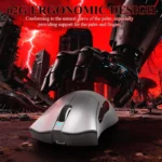 ATTACK SHARK V3 PRO Tri-mode Wireless Gaming Mouse 25K DPI RGB Charging Dock White - Image 6