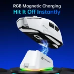 ATTACK SHARK V6 Tri-Mode Wireless Gaming Mouse 25K DPI | RGB Dock White - Image 6