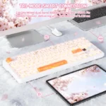 ATTACK SHARK X87 ULTRA Wireless Mechanical Keyboard With 8K Wireless Receiver Iced Orange - Image 4
