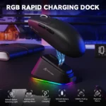 ATTACK SHARK G3 PRO Tri-mode Wireless Gaming Mouse 25K DPI  Charging Dock Black - Image 3
