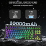 ATTACK SHARK X87 ULTRA Wireless Mechanical Keyboard With 8K Wireless Receiver Forged Carbon - Image 5