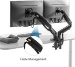 NB Ergonomic F160 Dual Monitor Arm Stand 17-27" | Gas Spring 9KG 360° Black - Image 6