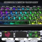 ATTACK SHARK X87 ULTRA Wireless Mechanical Keyboard With 8K Wireless Receiver Forged Carbon - Image 6