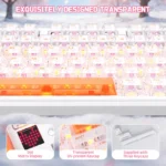 ATTACK SHARK X87 ULTRA Wireless Mechanical Keyboard With 8K Wireless Receiver Iced Orange - Image 6