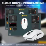 ATTACK SHARK G3 PRO Tri-mode Wireless Gaming Mouse 25K DPI  Charging Dock White - Image 8
