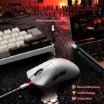 ATTACK SHARK V3 PRO Tri-mode Wireless Gaming Mouse 25K DPI RGB Charging Dock White - Image 7