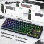 ATTACK SHARK X87 ULTRA Wireless Mechanical Keyboard With 8K Wireless Receiver Forged Carbon - Image 9