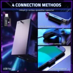 ATTACK SHARK L80 PRO Wireless Gaming Headset – 20ms Low Latency, 40mm Drivers, Tri-Mode | Black - Image 3