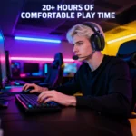 ATTACK SHARK L80 PRO Wireless Gaming Headset – 20ms Low Latency, 40mm Drivers, Tri-Mode | Black - Image 2