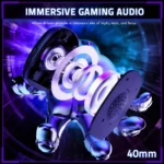 ATTACK SHARK L80 PRO Wireless Gaming Headset – 20ms Low Latency, 40mm Drivers, Tri-Mode | Black - Image 6