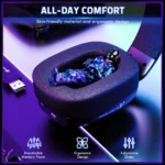 ATTACK SHARK L80 PRO Wireless Gaming Headset – 20ms Low Latency, 40mm Drivers, Tri-Mode | Black - Image 7