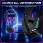 ATTACK SHARK L80 PRO Wireless Gaming Headset – 20ms Low Latency, 40mm Drivers, Tri-Mode | Black - Image 8