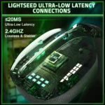 ATTACK SHARK L80 PRO Wireless Gaming Headset – 20ms Low Latency, 40mm Drivers, Tri-Mode | white - Image 3