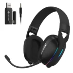 ATTACK SHARK L90 Wireless Gaming Headset – RGB, 7.1 Surround Sound, Tri-Mode Black