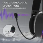 ATTACK SHARK L90 Wireless Gaming Headset – RGB, 7.1 Surround Sound, Tri-Mode Black - Image 6