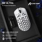 Attack Shark R5 Ultra 8k Wireless Gaming Mouse PAW3950MAX White - Image 3