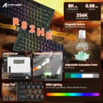 ATTACK SHARK R82 HE Rapid Trigger 8KHz Keyboard Magnetic Switch with 0.005MM RT Black - Image 2