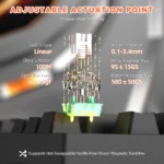 ATTACK SHARK R82 HE Rapid Trigger 8KHz Keyboard Magnetic Switch with 0.005MM RT Black - Image 6