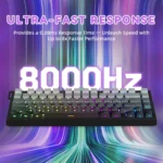 ATTACK SHARK R82 HE Rapid Trigger 8KHz Keyboard Magnetic Switch with 0.005MM RT Moonlight Night - Image 4