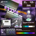 ATTACK SHARK R82 HE Rapid Trigger 8KHz Keyboard Magnetic Switch with 0.005MM RT Moonlight Night - Image 2