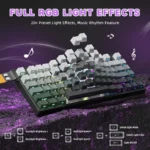 ATTACK SHARK R82 HE Rapid Trigger 8KHz Keyboard Magnetic Switch with 0.005MM RT Moonlight Night - Image 5