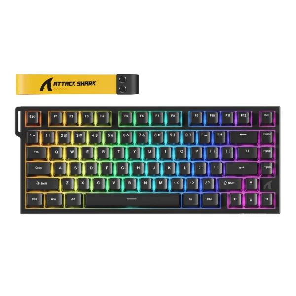 ATTACK SHARK R82 HE Rapid Trigger 8KHz Keyboard Magnetic Switch with 0.005MM RT Black