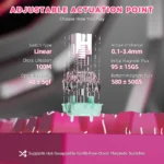 ATTACK SHARK R82 HE Rapid Trigger 8KHz Keyboard Magnetic Switch with 0.005MM RT Pink Contours - Image 6