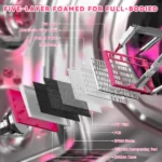 ATTACK SHARK R82 HE Rapid Trigger 8KHz Keyboard Magnetic Switch with 0.005MM RT Pink Contours - Image 9