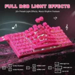 ATTACK SHARK R82 HE Rapid Trigger 8KHz Keyboard Magnetic Switch with 0.005MM RT Pink Contours - Image 5