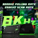 ATTACK SHARK R85 HE Rapid Trigger 8K Keyboard Magnetic Switch with Custom Lightbox Black Neon Green - Image 6