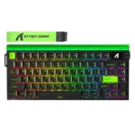 ATTACK SHARK R85 HE Rapid Trigger 8K Keyboard Magnetic Switch with Custom Lightbox Black Neon Green - Image 2