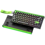 ATTACK SHARK R85 HE Rapid Trigger 8K Keyboard Magnetic Switch with Custom Lightbox Black Neon Green