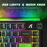 ATTACK SHARK R85 HE Rapid Trigger 8K Keyboard Magnetic Switch with Custom Lightbox Black Neon Green - Image 8
