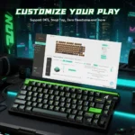 ATTACK SHARK R85 HE Rapid Trigger 8K Keyboard Magnetic Switch with Custom Lightbox Black Neon Green - Image 9