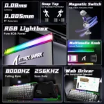 ATTACK SHARK R85 HE Rapid Trigger 8K Keyboard Magnetic Switch with Custom Lightbox Noonlight Night - Image 3