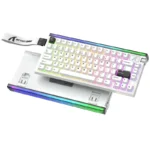 ATTACK SHARK R85 HE Rapid Trigger 8K Keyboard Magnetic Switch with Custom Lightbox White