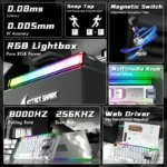 ATTACK SHARK R85 HE Rapid Trigger 8K Keyboard Magnetic Switch with Custom Lightbox White - Image 3