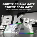 ATTACK SHARK R85 HE Rapid Trigger 8K Keyboard Magnetic Switch with Custom Lightbox White - Image 6