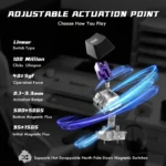 ATTACK SHARK R85 HE Rapid Trigger 8K Keyboard Magnetic Switch with Custom Lightbox White - Image 8