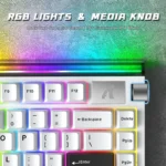 ATTACK SHARK R85 HE Rapid Trigger 8K Keyboard Magnetic Switch with Custom Lightbox White - Image 7