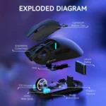 ATTACK SHARK X11 Wireless Gaming Mouse 63g with RGB Charging Dock  | Black - Image 5
