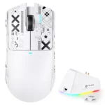 ATTACK SHARK X11 Wireless Gaming Mouse 63g with RGB Charging Dock  | White - Image 2