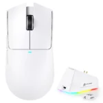 ATTACK SHARK X11 Wireless Gaming Mouse 63g with RGB Charging Dock  | White