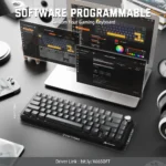 ATTACK SHARK X66 60% wireless mechanical keyboard with tri-mode connectivity, gasket mount, PBT side-printed keycaps, hot-swap switches, RGB and 3000mAh battery. - Image 9