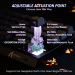 ATTACK SHARK X68 HE Rapid Trigger Keyboard Magnetic Switch 0.01mm RT Accuracy Black Contours - Image 4