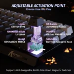 ATTACK SHARK X68 HE Rapid Trigger Keyboard Magnetic Switch 0.01mm RT Accuracy Moonlight Night - Image 4