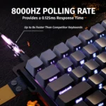 ATTACK SHARK X68 HE Rapid Trigger Keyboard Magnetic Switch 0.01mm RT Accuracy Moonlight Night - Image 3