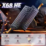 ATTACK SHARK X68 HE Rapid Trigger Keyboard Magnetic Switch 0.01mm RT Accuracy Moonlight Night - Image 2